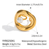 Geometric Pearl Open Ring Stainless Steel Jewelry Accessories With Electroplating For Women
