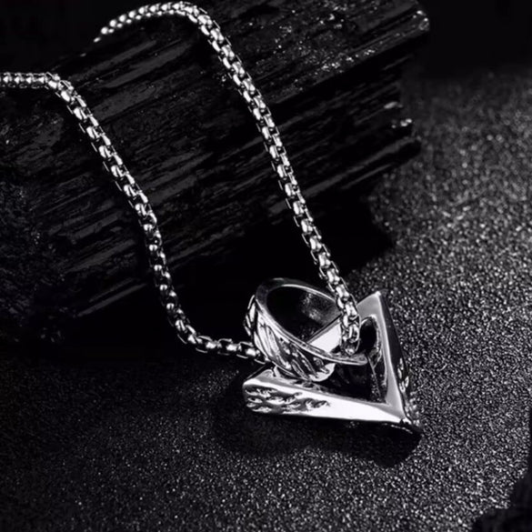 Geometric Pendant Necklace For Men And Women Zinc Alloy Sweater Chain Street Hiphop Style Fashion Accessory
