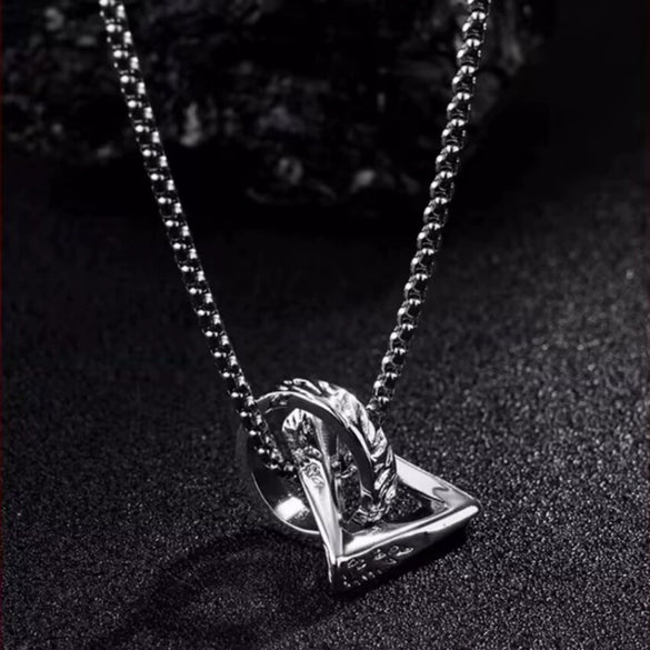 Geometric Pendant Necklace For Men And Women Zinc Alloy Sweater Chain Street Hiphop Style Fashion Accessory