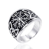Geometric Polished Stainless Steel Viking Pirate Ring For Men And Women Unisex Statement Band In Style