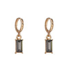 Geometric Rectangular Alloy Earrings With Diamondencrusted Artificial Gemstones For Women