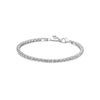 Geometric Red Heart Tennis Racket Motif Sterling Silver Bracelet With Fine Craftsmanship For Unisex Wear