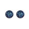 Simple Style Round Stainless Steel Gem Earrings Ear Studs