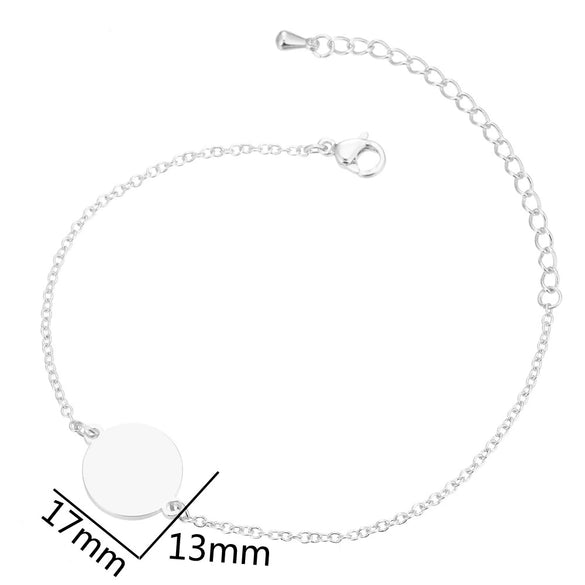 Geometric Round Stainless Steel Bracelet Minimalist Electroplated Jewelry For Women And Unisex Wear