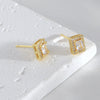 Geometric Square Rectangular Copper Electroplated Earrings For Women And Men
