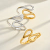 Geometric Stainless Steel Bracelet For Women With Gold Tone Vacuum Plated Finish And Minimalist Versatile Style
