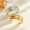 Geometric Stainless Steel Bracelet With 18K Gold Vacuum Plating Simple Non Fading Accessory