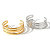 Geometric Stainless Steel Bracelet With 18K Gold Vacuum Plating Simple Non Fading Accessory