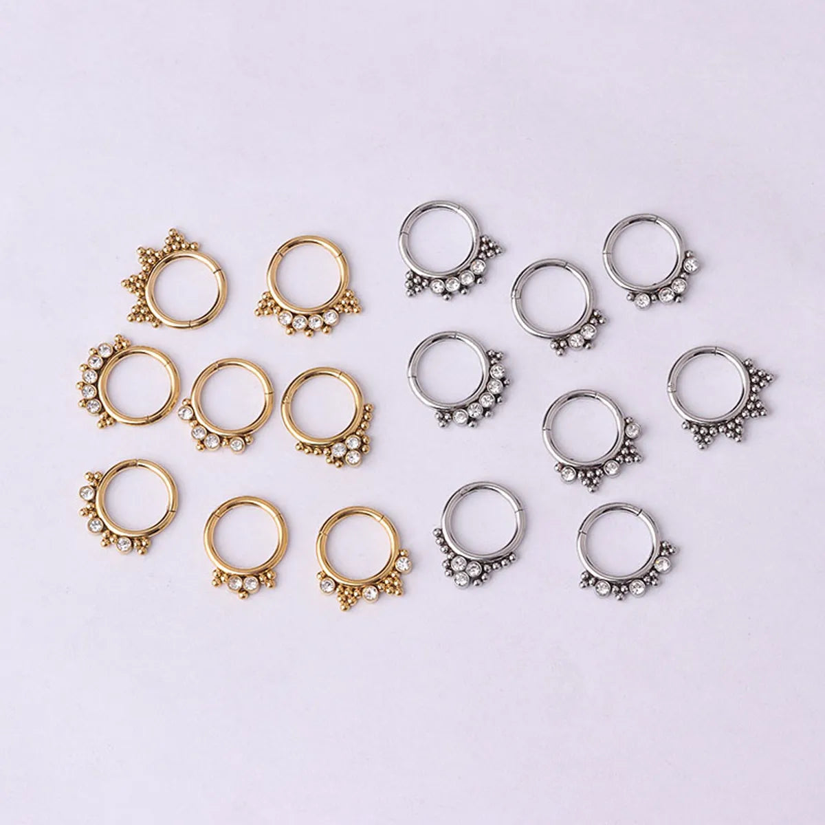 Ethnic Style Geometric Stainless Steel Plating Nose Ring