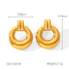 Geometric Stainless Steel Earrings Hoops For Women With Electroplating And Vacuum Plating Process