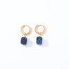 Geometric Stainless Steel Earrings With Natural Stone Simple Niche Design High End Style