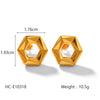 Geometric Stainless Steel Electroplated Women's Earrings
