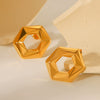 Geometric Stainless Steel Electroplated Women's Earrings