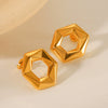 Geometric Stainless Steel Electroplated Women's Earrings
