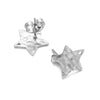 Geometric Stainless Steel Embossed Butterfly Flower Heartshaped Electroplated Earrings Accessories