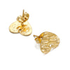 Geometric Stainless Steel Embossed Butterfly Flower Heartshaped Electroplated Earrings Accessories