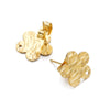 Geometric Stainless Steel Embossed Butterfly Flower Heartshaped Electroplated Earrings Accessories
