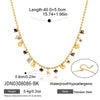 Geometric Stainless Steel Pendant Necklace With Pvd Vacuum Gold Plating And Regular Chain For Women