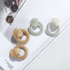 Geometric Statement Pendant Earrings Minimalist Alloy Fashion Jewelry With Bold Abstract Styling