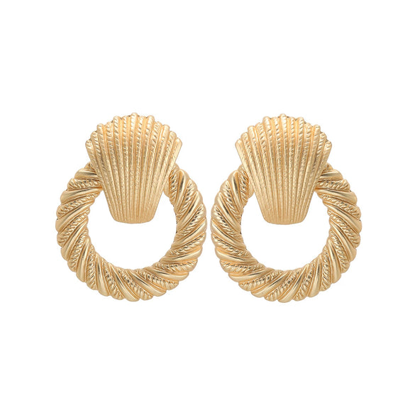 Geometric Statement Pendant Earrings Minimalist Alloy Fashion Jewelry With Bold Abstract Styling