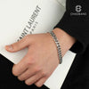 Geometric Titanium Steel Cuban Link Bracelet With Electroplated Finish Unisex Fashion Jewelry
