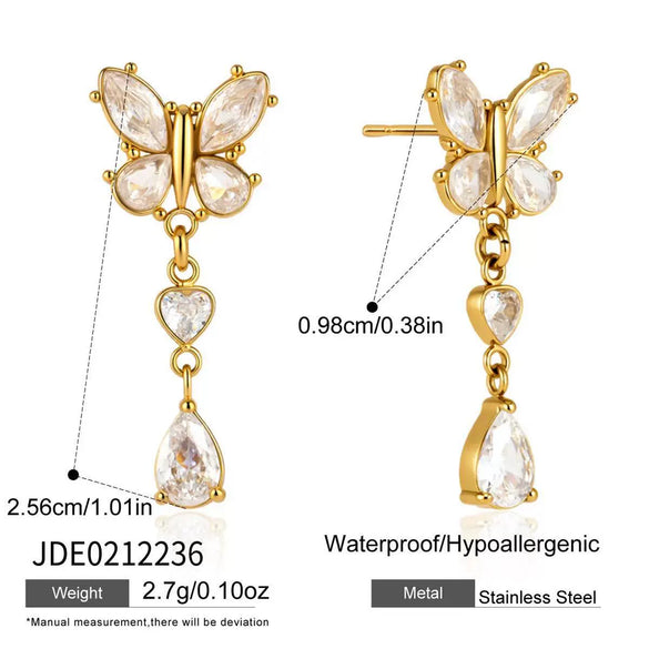 Geometric Titanium Steel Pearl Earrings For Women Minimalist Electroplated Stainless Steel Fashion Jewelry