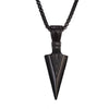 Geometric Triangle Spearhead Pendant Necklace Alloy Electroplated Snake Chain Unisex Fashion Jewelry