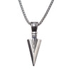 Geometric Triangle Spearhead Pendant Necklace Alloy Electroplated Snake Chain Unisex Fashion Jewelry