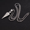 Geometric Triangle Spearhead Pendant Necklace Alloy Electroplated Snake Chain Unisex Fashion Jewelry