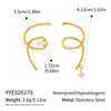 Geometric Twisted Stainless Steel Stud Earrings With Teardrop Zircon Accents Minimalist 18K Goldplated Jewelry For Women