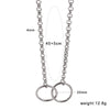 Geometric Vintage Necklace With Titanium Steel Chain Medieval Style Collarbone Jewelry For Women