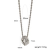 Geometric Vintage Necklace With Titanium Steel Chain Medieval Style Collarbone Jewelry For Women