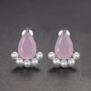 Geometric Water Drop Earrings With Zircon And Pearl Accents Electroplated Copper Women's Fashion Jewelry