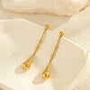 Geometric Water Drop Titanium Steel Earrings Electroplated Fashion Nonfading