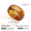 Geometric Wide Resin And Stainless Steel Bangle With Plated Finish Fashion Jewelry Accessory
