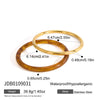 Geometric Wide Resin And Stainless Steel Bangle With Plated Finish Fashion Jewelry Accessory