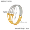 Geometric Wide Version Cut Out 316L Stainless Steel 18K Gold Plated Bracelet
