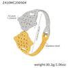 Geometric Wide Version Cut Out 316L Stainless Steel 18K Gold Plated Bracelet