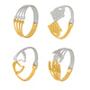 Geometric Wide Version Cut Out 316L Stainless Steel 18K Gold Plated Bracelet