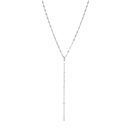 Geometric Y-shaped Long Pendant  Stainless Steel Necklace Women's Necklace