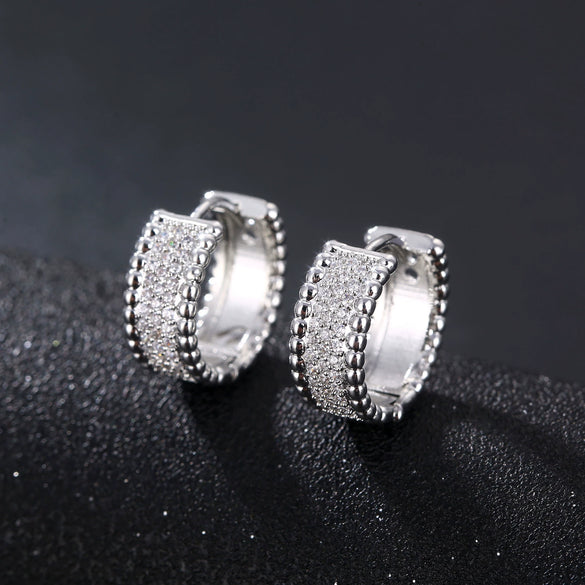 Geometric Zircon Ear Cuff In Eco Friendly Copper Natural Style Fashion Ear Buckle For Women And Unisex