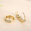 Geometric Zircon Micro Pave Electroplated Earrings Natural Style Unisex Fashion Jewelry