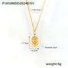 Geometric Zircon Pendant Fish Mouth Clavicle Chain Double Layer Stacked Wear Titanium Steel Gold Plated Temperament Design