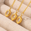 Geometric Zircon Pendant Fish Mouth Clavicle Chain Double Layer Stacked Wear Titanium Steel Gold Plated Temperament Design