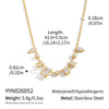 Geometric Zircon Pendant Necklace For Women Goldplated Stainless Steel Irregular Chain With Pvd Finish