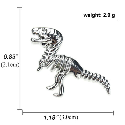 Girl Cartoon Black White Dinosaur Brooch Alloy Drip Oil Pin Badge