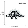 Girl Cartoon Black White Dinosaur Brooch Alloy Drip Oil Pin Badge