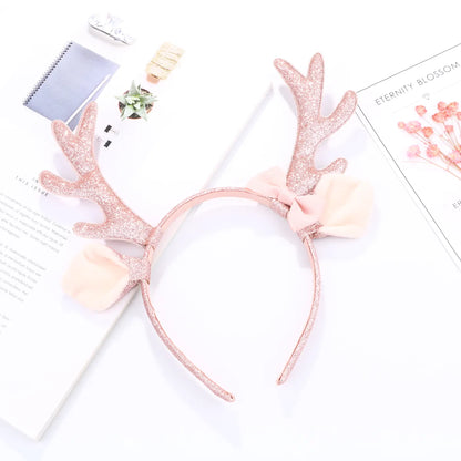 Girl'S Cartoon Style Deer Plastic Cloth Handmade Hair Band