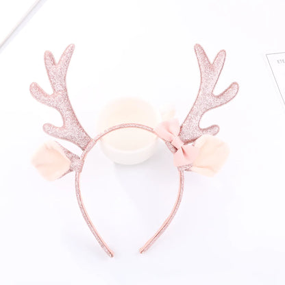 Girl'S Cartoon Style Deer Plastic Cloth Handmade Hair Band