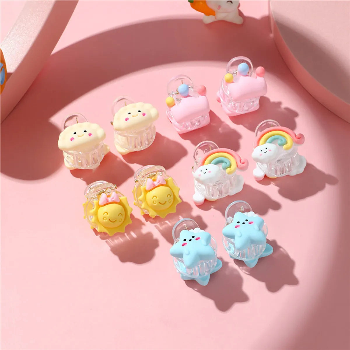 Girl'S Cartoon Style Star Plastic Star Hair Clip